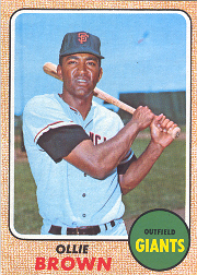 1968 Topps Baseball Cards      223     Ollie Brown